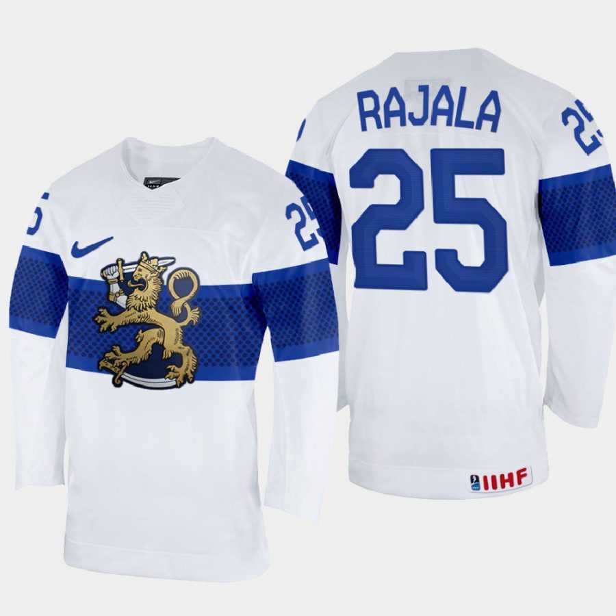 finland hockey toni rajala 2022 iihf world championship home jersey white