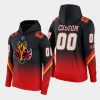 flames custom black red alternate color crash hoodie