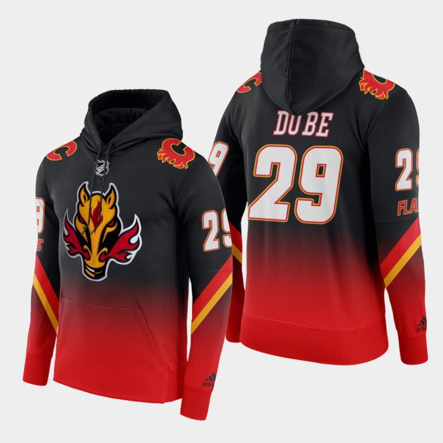 flames dillon dube black red alternate color crash hoodie