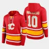 flames jonathan huberdeau red name number lace up pullover hoodie