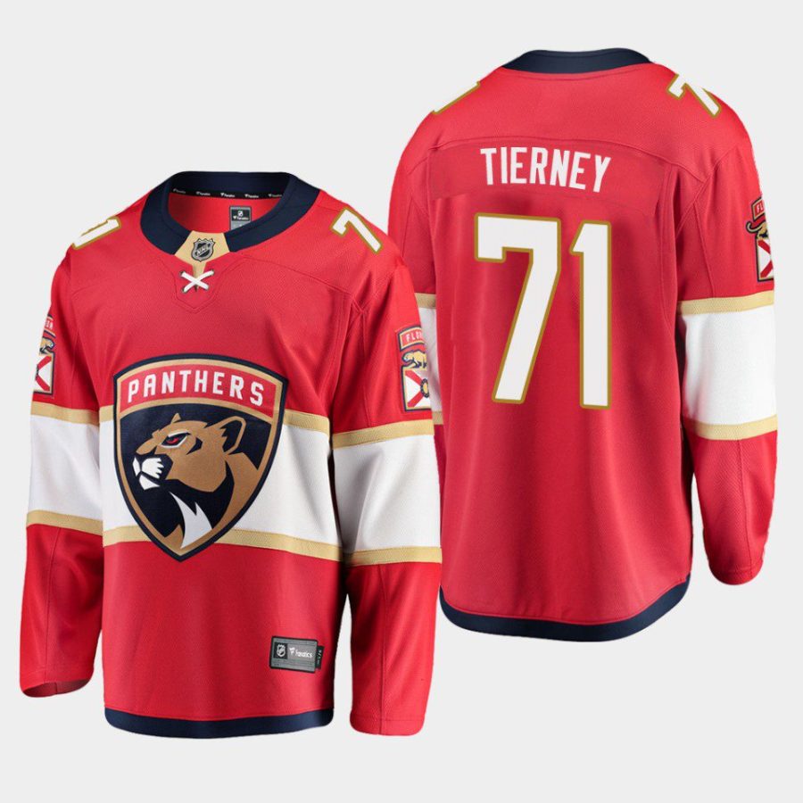 florida panthers chris tierney home 2022 breakaway player jersey red