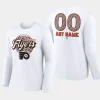 flyers custom whitelong sleeve leopard print t shirt