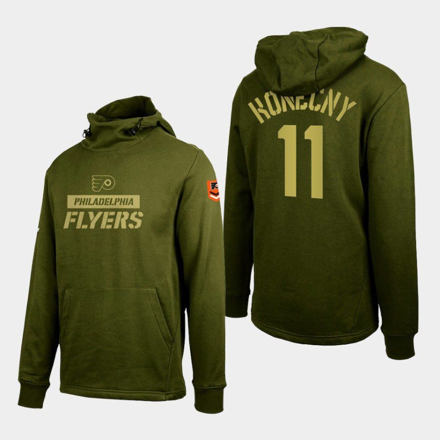 flyers travis konecny olive thrive levelwear hoodie