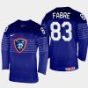 france hockey dylan fabre 2022 iihf world championship away jersey navy