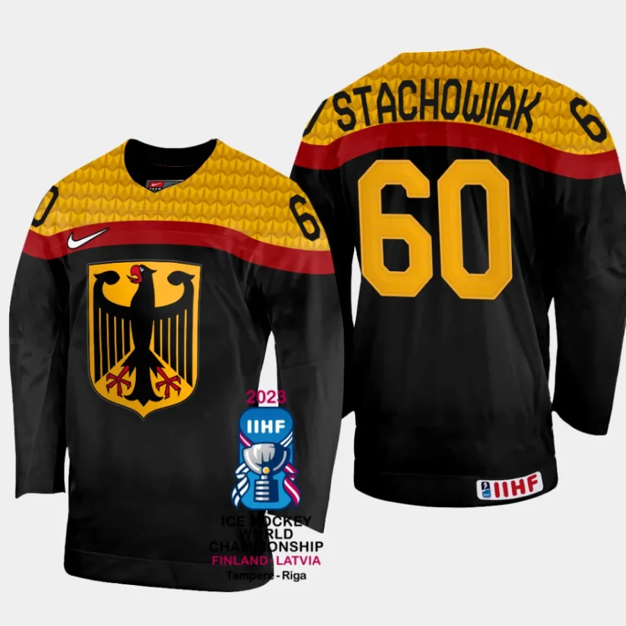 germany hockey wojciech stachowiak 2023 iihf world championship men away jersey black