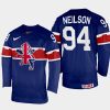 great britain hockey cade neilson 2022 iihf world championship away jersey navy