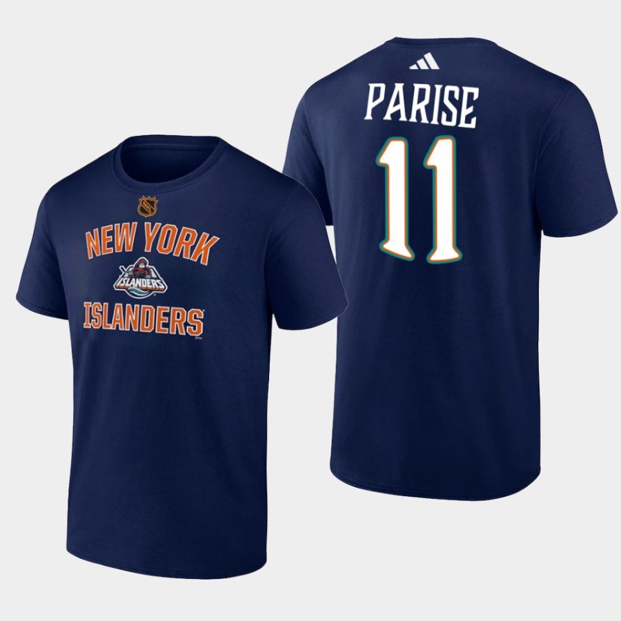 islanders zach parise navy reverse retro 2.0 wheelhouse t shirt