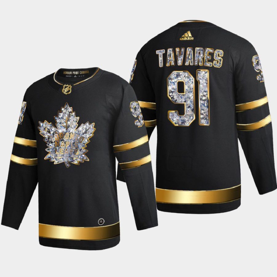 john tavares maple leafs black 2022 stanley cup playoffs diamond edition authentic jersey