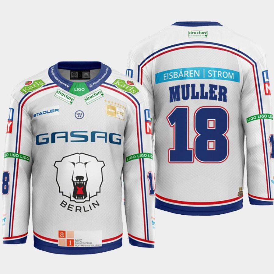 jonas muller eisbaren berlin white 2022away hockey jersey