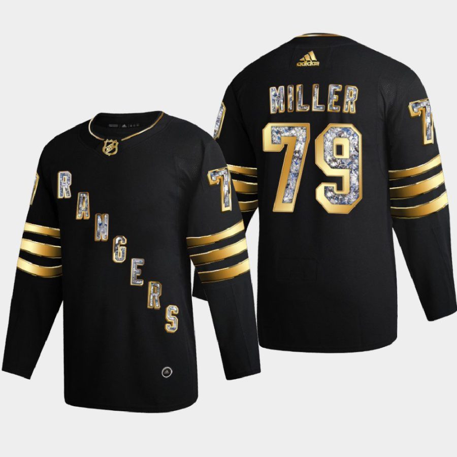 kandre miller rangers black 2022 stanley cup playoffs diamond edition authentic jersey