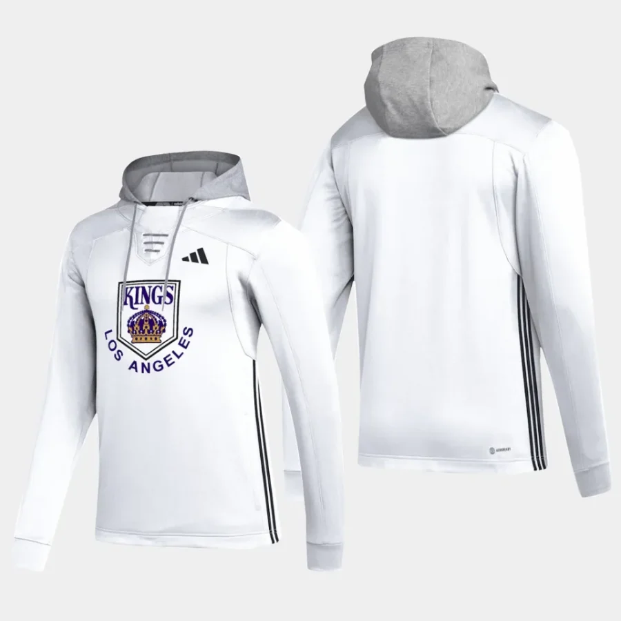 kings men white refresh skate lace pullover hoodie