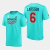 kraken adam larsson light blue authentic pro tech 2024 winter classic t shirt