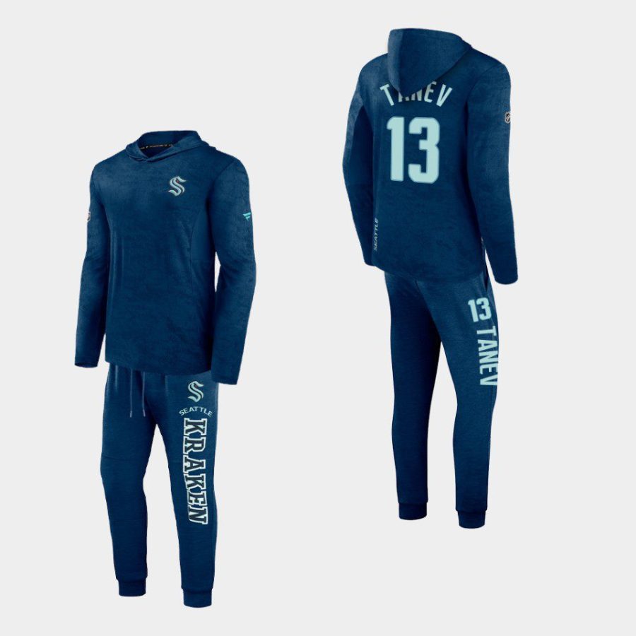 kraken brandon tanev blue authentic pro hoodie pants set