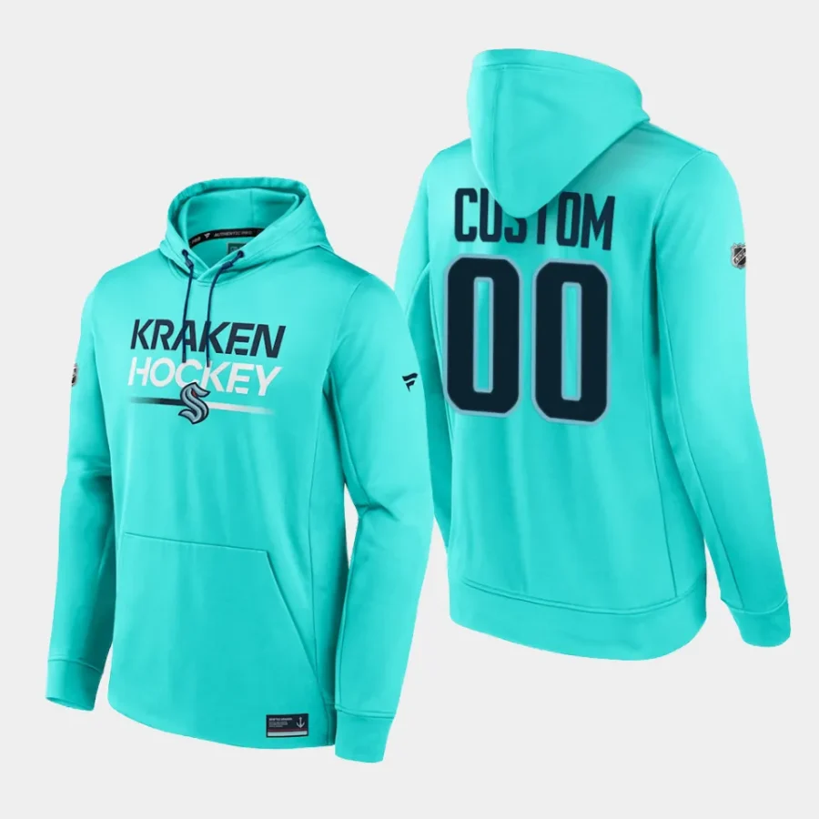 kraken custom blue authentic pro pullover hoodie