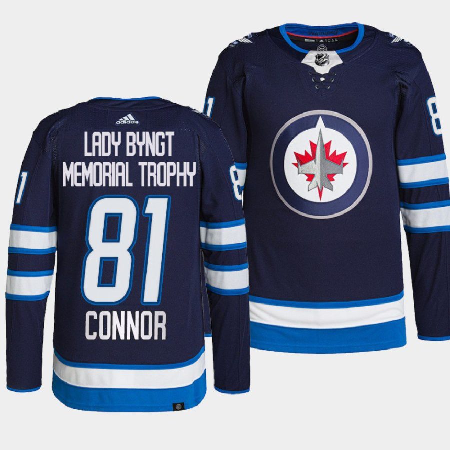 kyle connor jets navy lady byng memorial trophy authentic jersey