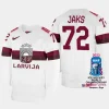 latvia hockey jnis jaks 2023 iihf world championship home jersey white