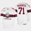 latvia hockey roberts bukarts 2022 iihf world championship home jersey white