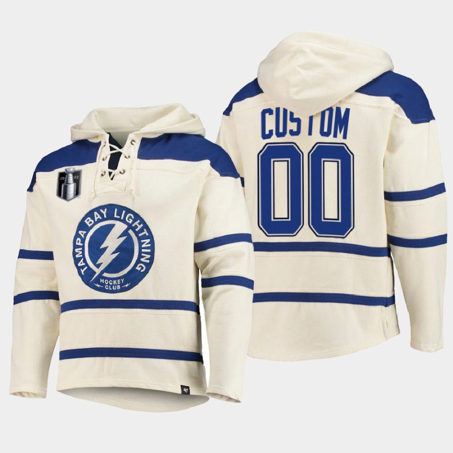 lightning custom cream 2022 conference finals lace up sweatshirt