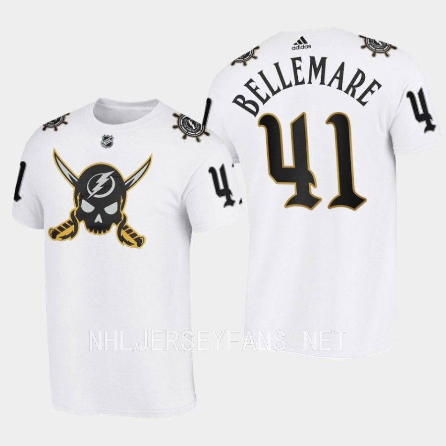 lightning pierre edouard bellemare white gasparilla inspired skull logo t shirt