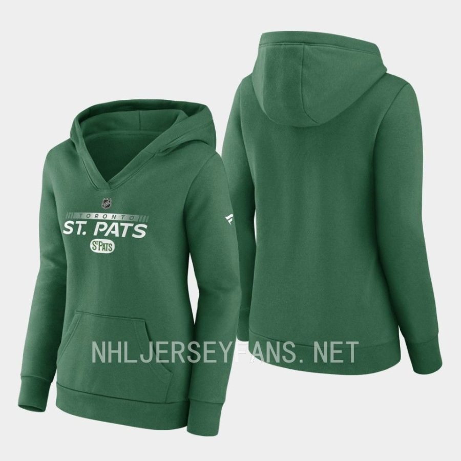 maple leafs green 2023 st. patricks day v neck hoody hoodie