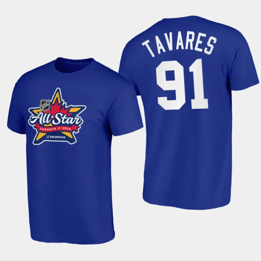 maple leafs john tavares royal official logo 2024 nhl all star game t shirt