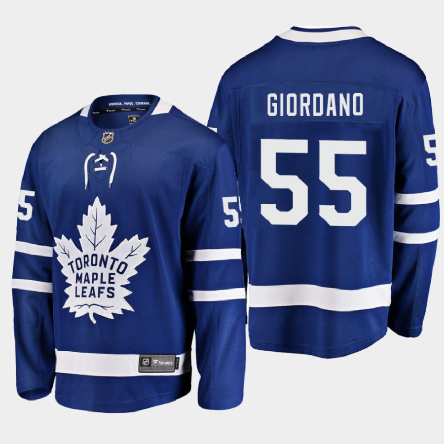 mark giordano maple leafs blue home player jersey