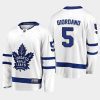 mark giordano maple leafs white away player jersey