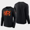 men anaheim ducks authentic pro core collection black secondary long sleeve t shirt