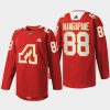 men atlanta flames andrew mangiapane 2022 warm up 50th anniversary red jersey