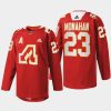 men atlanta flames sean monahan 2022 warm up 50th anniversary red jersey