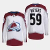 men avalanche ben meyers primegreen away authentic pro white jersey