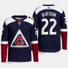 men avalanche fredrik olofsson primegreen alternate authentic pro navy jersey