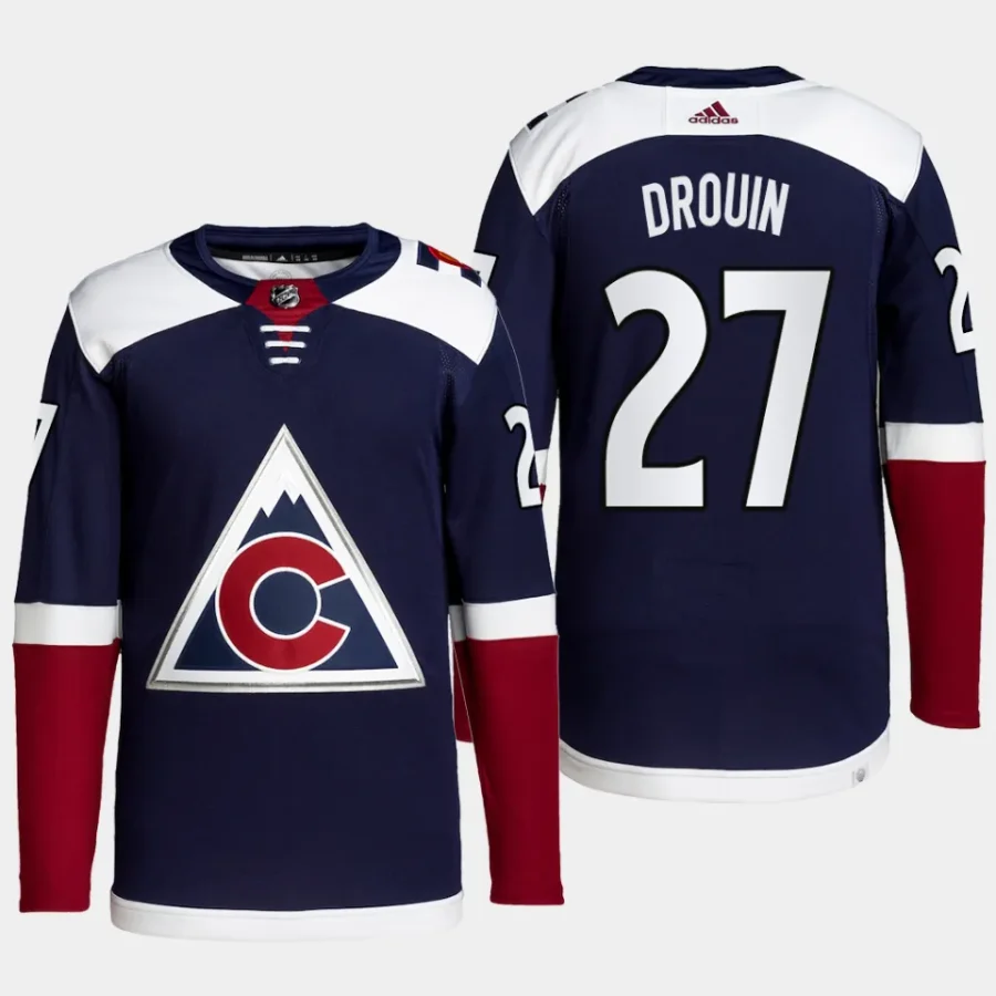 men avalanche jonathan drouin authentic pro alternate primegreen navy jersey