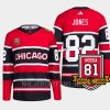 men blackhawks caleb jones reverse retro 2.0 only one 81 red jersey