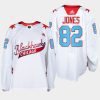 men blackhawks caleb jones warm up one community night 2022 white jersey