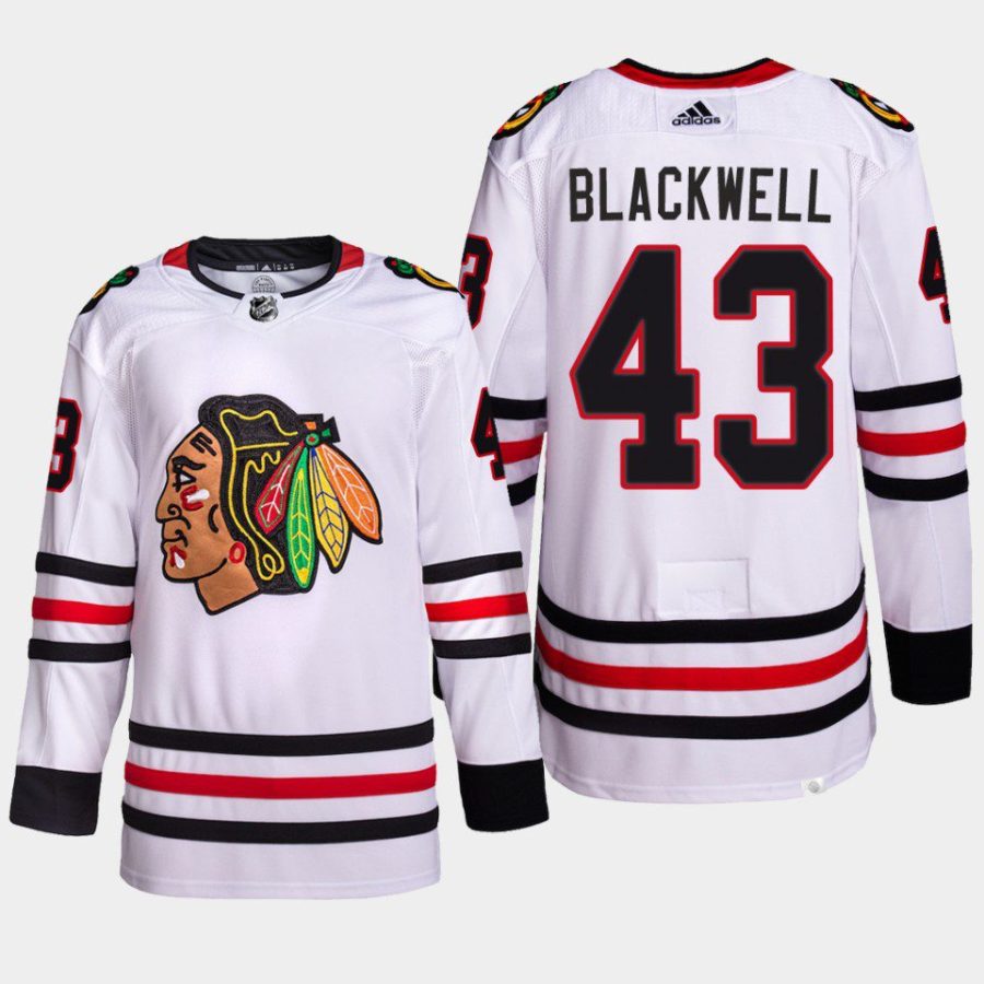 men blackhawks colin blackwell away primegreen authentic white jersey