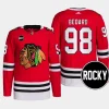 men blackhawks connor bedard 2023 24 rocky patch authentic home primegreen red jersey