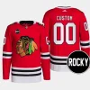 men blackhawks custom 2023 24 rocky patch authentic home primegreen red jersey