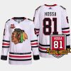 men blackhawks marian hossa authentic retirement 81hossa patch white jersey