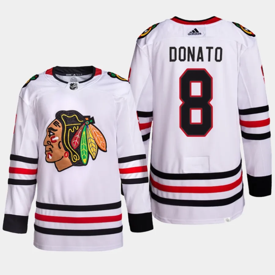 men blackhawks ryan donato primegreen away authentic pro white jersey