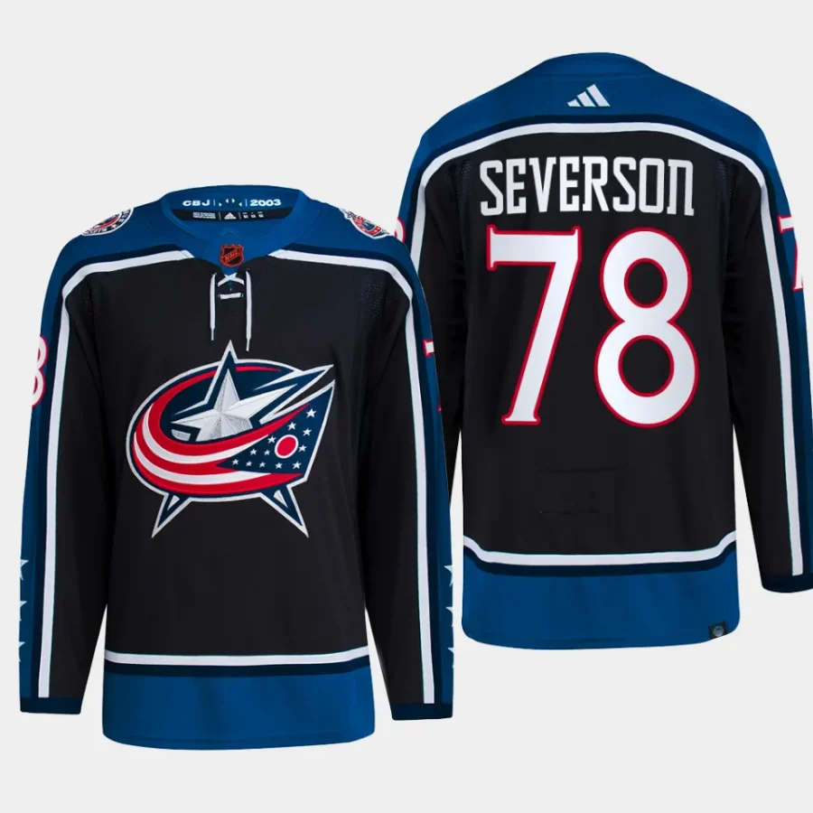 men blue jackets damon severson authentic pro reverse retro 2.0 navy jersey