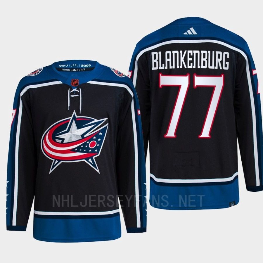 men blue jackets nick blankenburg 2022 authentic primegreen reverse retro 2.0 navy jersey