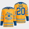 men blues brandon saad 2022 authentic primegreen reverse retro 2.0 yellow jersey