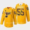 men blues colton parayko 2023 warmup black history night yellow jersey