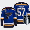 men blues david perron authentic pro 2022 stanley cup playoffs blue jersey