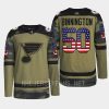 men blues jordan binnington warmup veterans day 2022 camo jersey