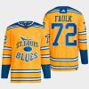 men blues justin faulk 2022 authentic primegreen reverse retro 2.0 yellow jersey