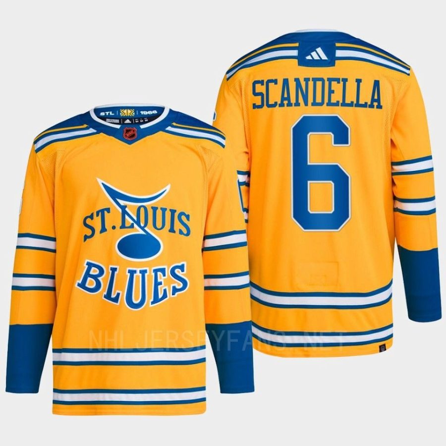 men blues marco scandella 2022 authentic primegreen reverse retro 2.0 yellow jersey