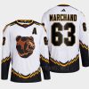 men bruins brad marchand 2022 authentic primegreen reverse retro 2.0 white jersey