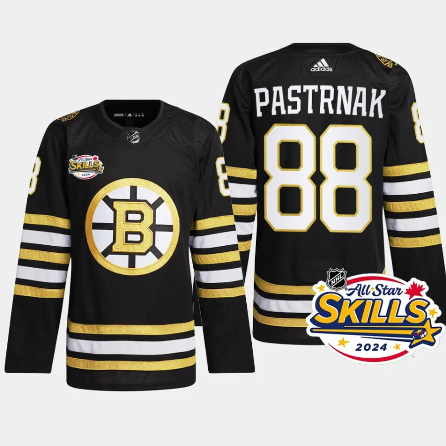 men bruins david pastrnak authentic home 2024 nhl all star skills black jersey